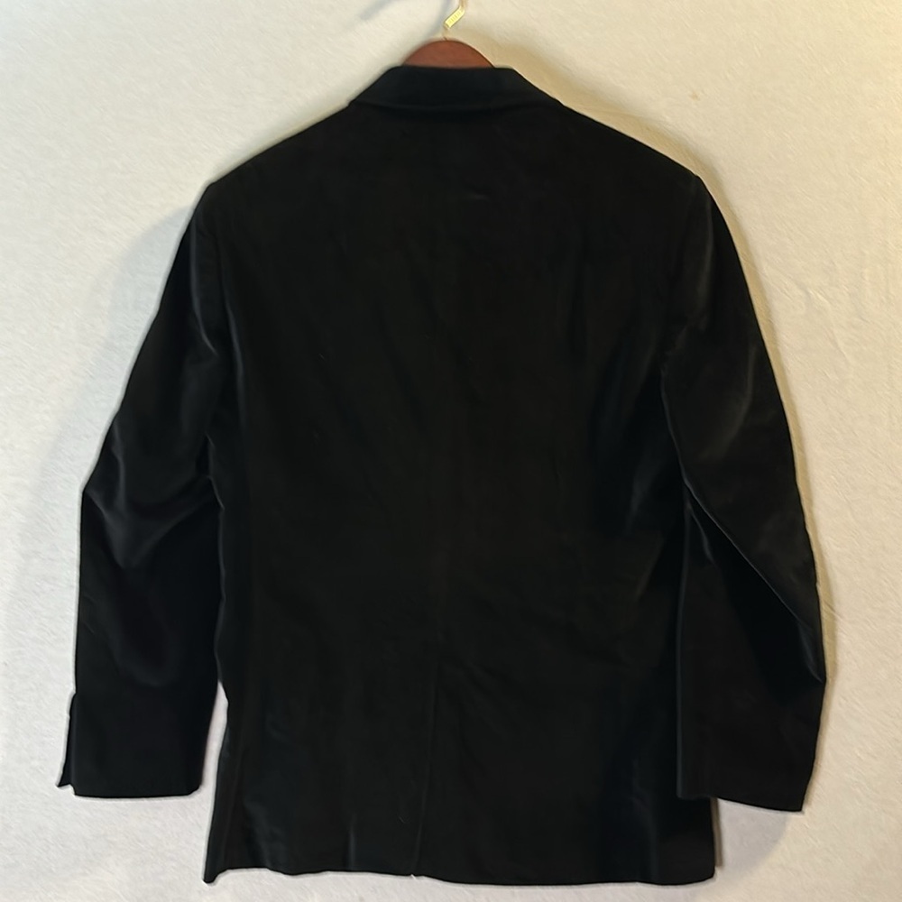 Kimo Men's Black Cotton Velvet Sport Coat Blazer Jacket Holiday - Picture 5 of 8